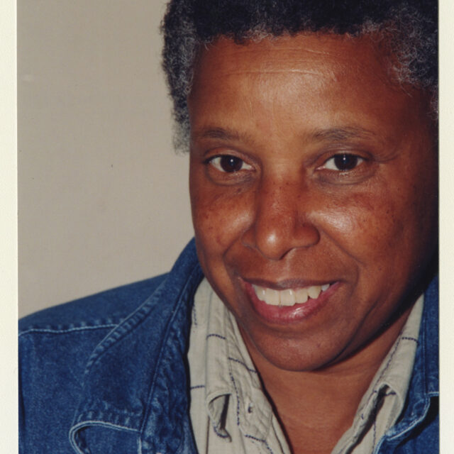 A portrait of gray-haired Venus Jones.