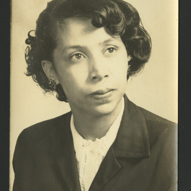A black-and-white portrait of Bessie Reid Jones, Venus Jones' mother.
