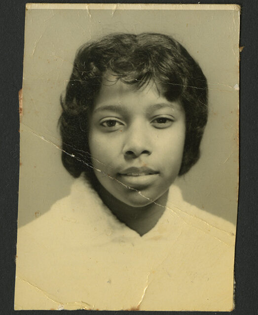 A black-and-white portrait of Venus Jones.
